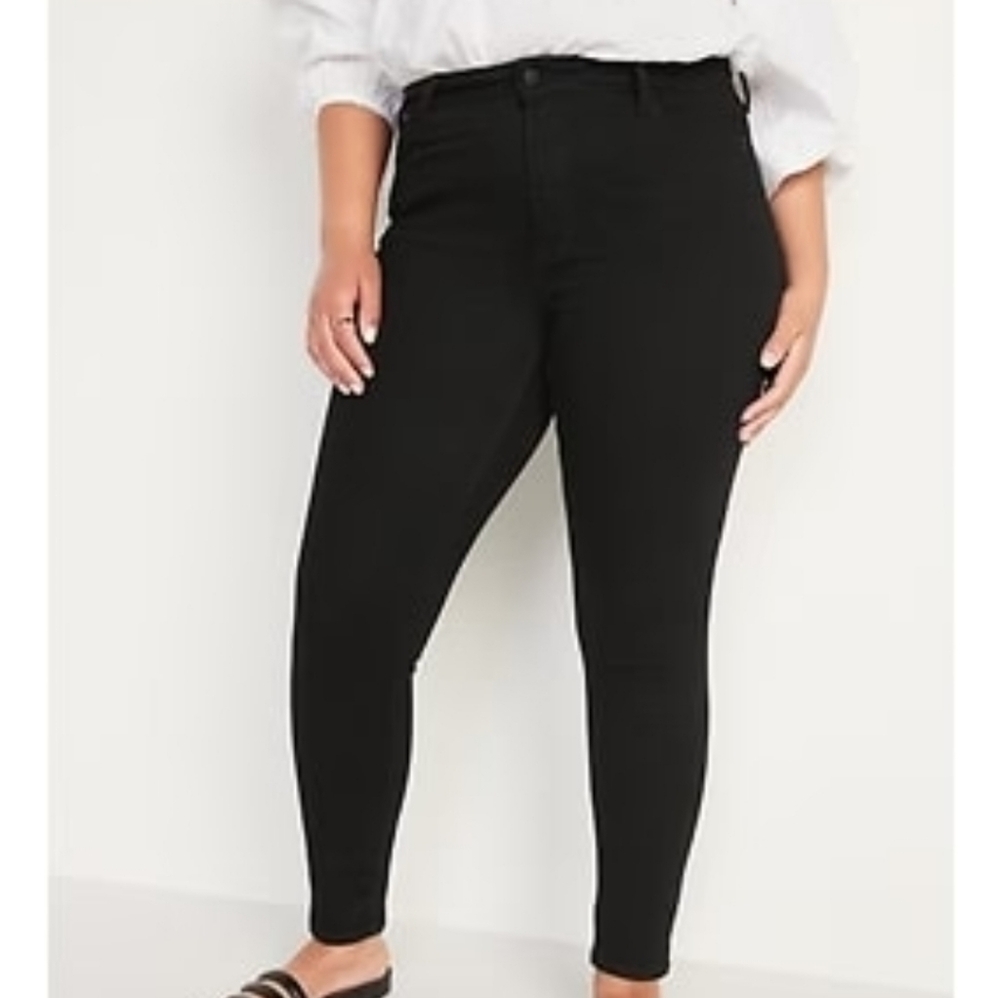 NWT Old Navy Jeans High-Rise Rockstar Super Skinny Secret-Slim Pockets Plus 28W
